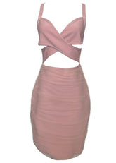 Powder Pink mesh Dress